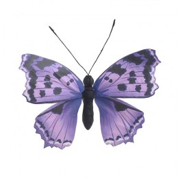 Inart Διακοσμητική Πεταλούδα Μαύρο,Ροζ-Μωβ    Χαρτί